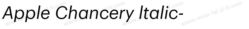 Apple Chancery ltalic字体转换